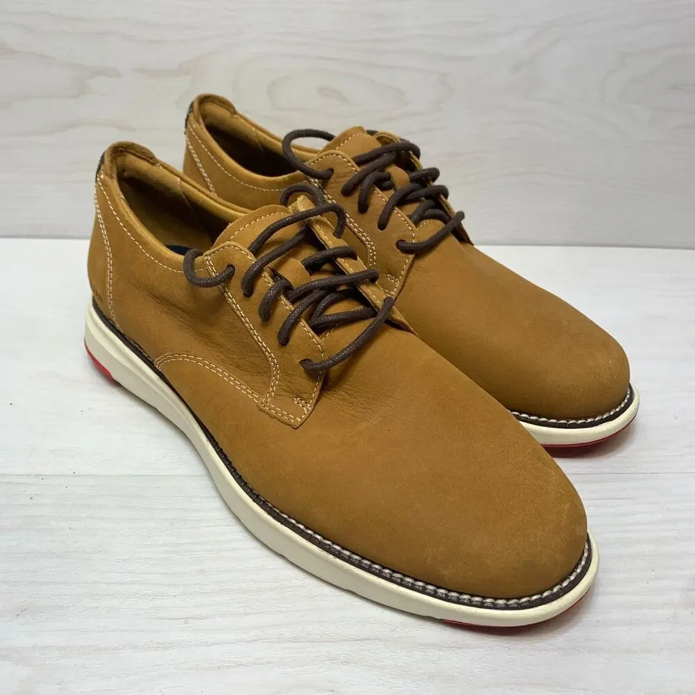 Cole Haan Grand Camden Oxford Shoes Men's Size 8.5‎ Brown Suede Leather Lace Up